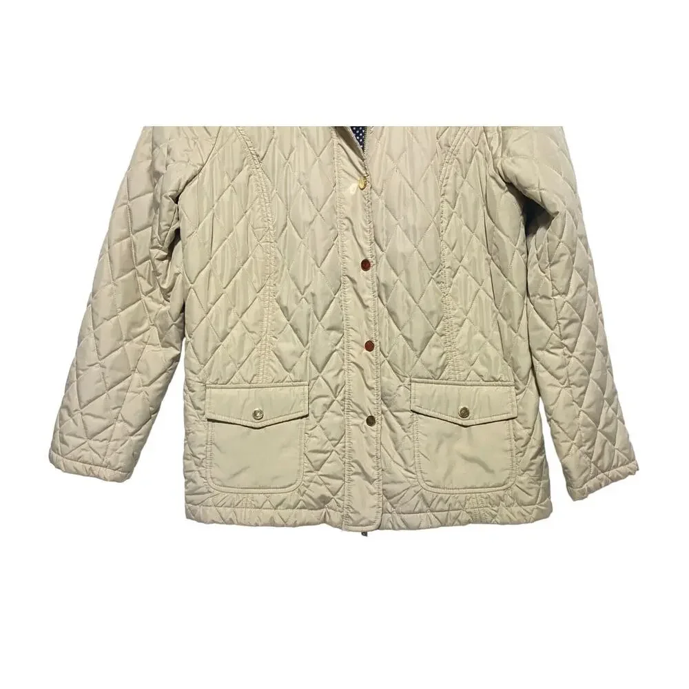 Charter Club Women's Large White Lightweight Jacket Zip Snap Lined